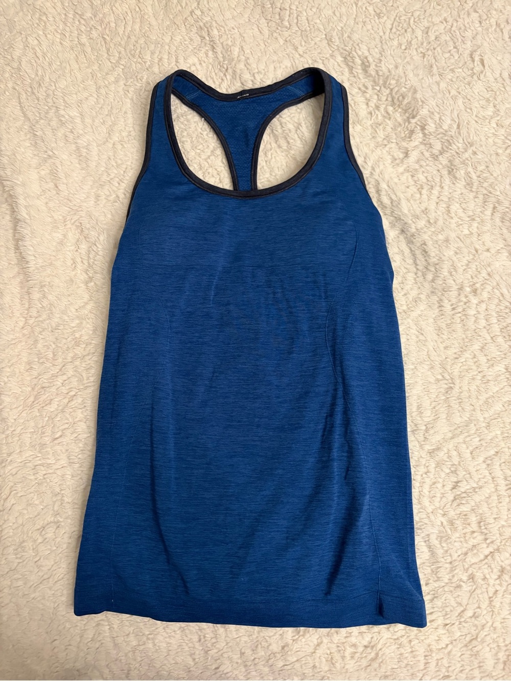 lululemon athletica Royal Blue Racerback Tank with Black Trim